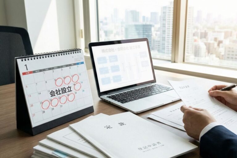 会社設立の期間はどれくらい？株式会社と合同会社の日数目安と手順