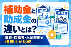 補助金と助成金の違いとは？審査・対象者・入金時期を税理士が比較